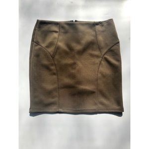 Olive mini skirt